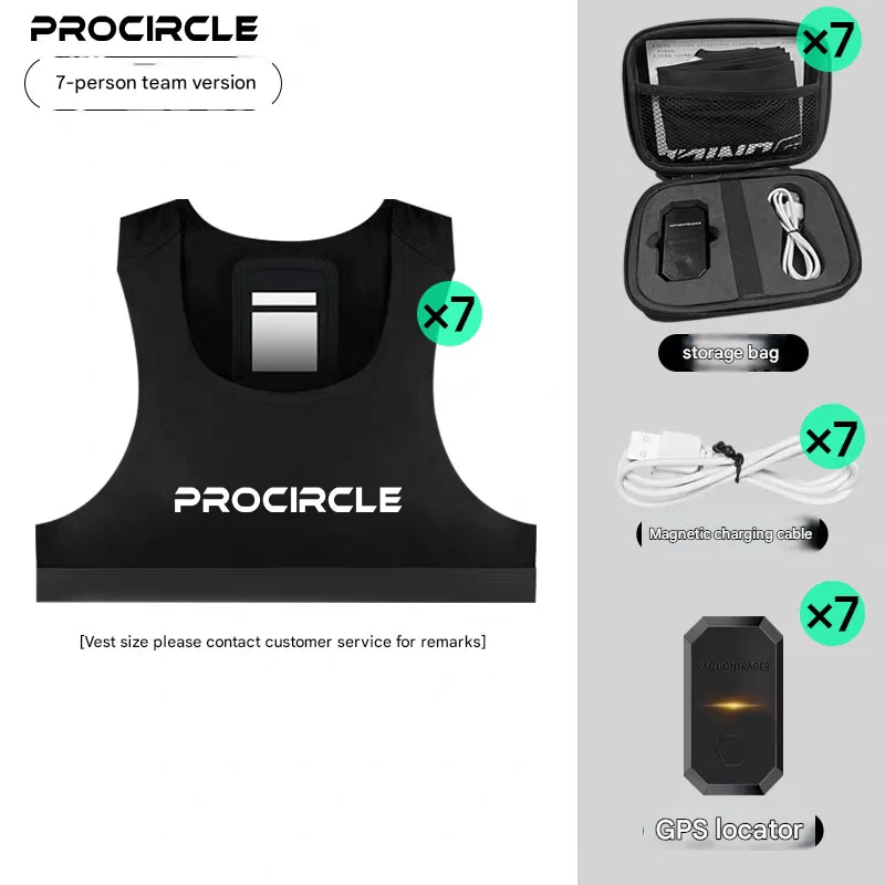 ProCircle GPS Tracer Vest for Football Training Wearable APP Soccer Positioning Vest for Data Monitoring