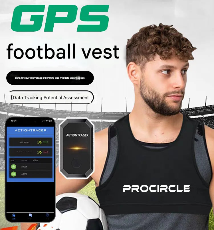 ProCircle GPS Tracer Vest for Football Training Wearable APP Soccer Positioning Vest for Data Monitoring