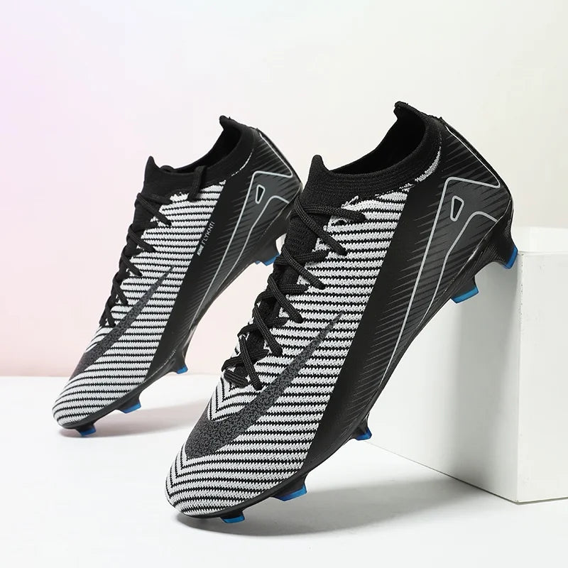 New Men Football Boots Non Slip Training Cleats Soccer Shoes Outdoor Sport Boys Long Spikes Adult Breathable Match Comfortable