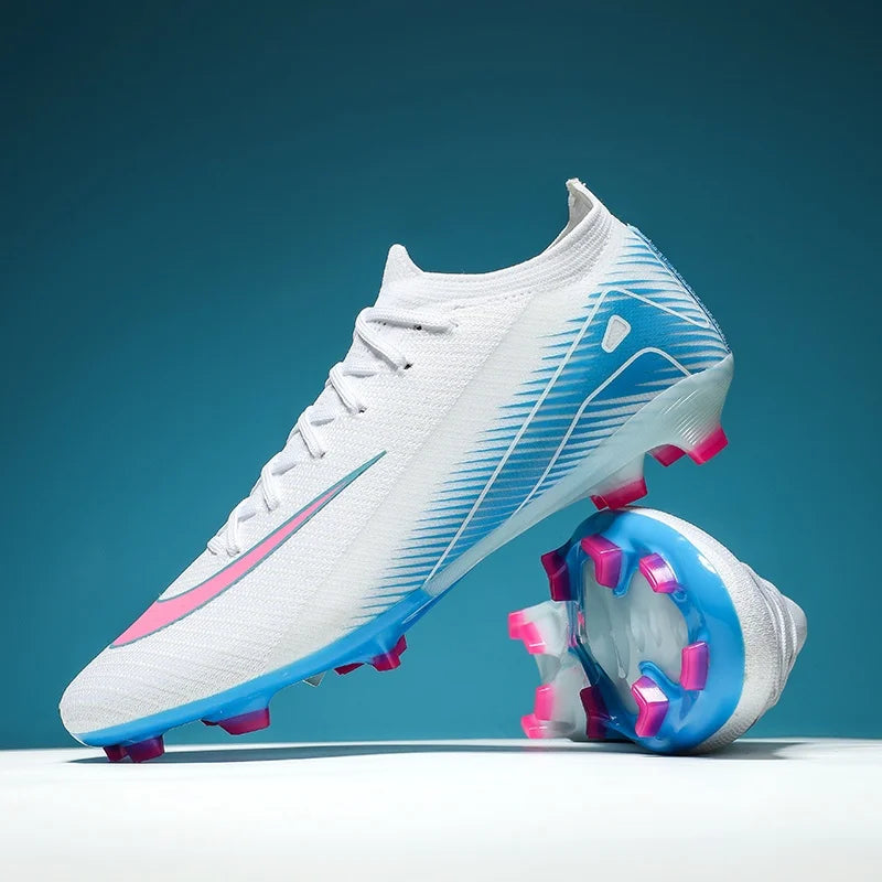New Men Football Boots Non Slip Training Cleats Soccer Shoes Outdoor Sport Boys Long Spikes Adult Breathable Match Comfortable