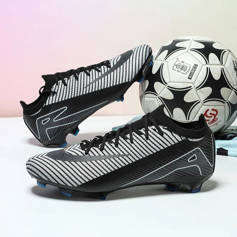 New Men Football Boots Non Slip Training Cleats Soccer Shoes Outdoor Sport Boys Long Spikes Adult Breathable Match Comfortable