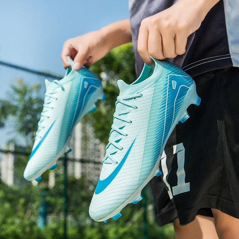 New Men Football Boots Non Slip Training Cleats Soccer Shoes Outdoor Sport Boys Long Spikes Adult Breathable Match Comfortable