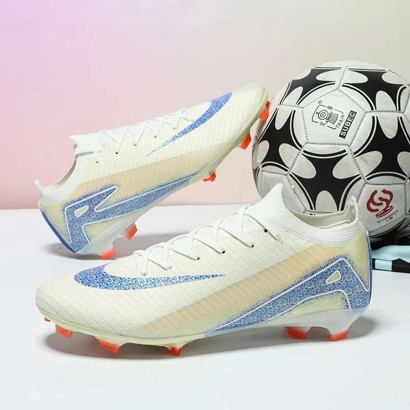 New Men Football Boots Non Slip Training Cleats Soccer Shoes Outdoor Sport Boys Long Spikes Adult Breathable Match Comfortable